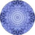 thumbnail image 1 of Ahgly Tapis d'Intérieur Lavable en Machine Carré Transitionnel Bleu Ciel, 3 Pieds Carré, 1 of 7