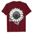 thumbnail image 3 of NAMTYQX Summer Tops Short Sleeve Lightweight Crewneck Patterns Mit Muster Cool Relaxed Fit Cute Plus Size Short Sleeve Blouses for Women Wine Size M, 3 of 5