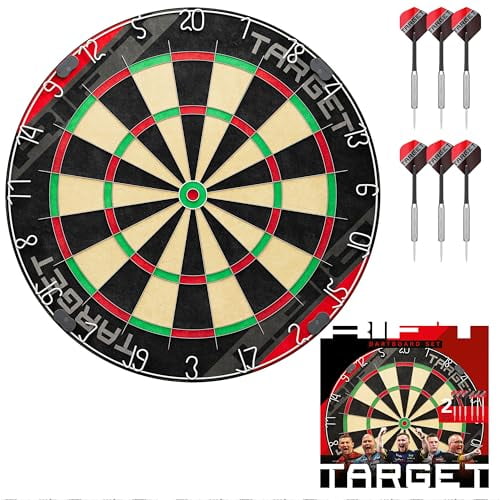 Target Darts Rift Dartboard Set | Steel Tip Dart Board | Staple-Less Wire | Includes Two Sets of 17G Darts | Complete Starter Set | Includes 1 Month of DartCounter App