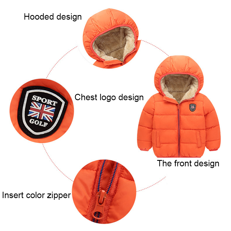 Kids Boy Girl Winter Down Coat Thick Warm Hoodie Jacket Windproof Outwear - image 5 of 7