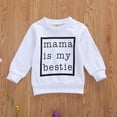 thumbnail image 2 of Qiylii Newborn Baby Sweatshirts Tops, Long Sleeve Letter Print Loose Pullover, 2 of 8