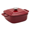 thumbnail image 7 of Smith & Clark 4 Quart Enameled Cast Iron Square Dutch Oven Pot with Lid, Red, 7 of 7