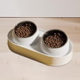 thumbnail image 1 of Cuenco para gatos, cuenco para mascotas, cuenco doble para agua y comida, cuencos de alimentación antideslizantes para gatos, cuencos para, 1 of 10