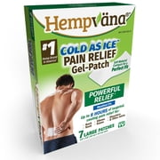 Hempvana As Seen on TV Cold As Ice Pain Relief Gel Patch - Flexible Patch Targets Back Pain, Neck Pain, Lower Back Pain, Elbow Pain
