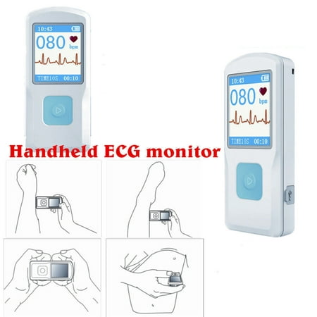 CONTEC PM10 Portable ECG EKG Machine Color Screen ECG Monitor Handheld Heart Machine BT USB PC Software Home