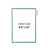 Djois® Desktop Display System, Durable Steel Wire Frames, Letter-Size, 20 Pockets, Green