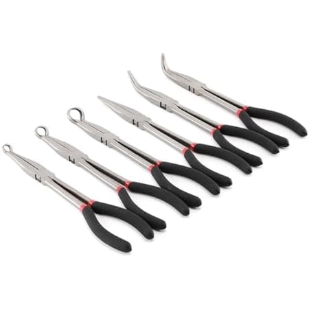 6-Piece 11" Hose Gripper Plier & Long Reach Pliers Set, Straight, 45, 90-Degree Angle, 5/16-Inch, 1/2-Inch, 3/4-Inch Dia, Extra-long Pliers for Hard-to-Reach Narrow Spaces$$Tools & Hardware Other