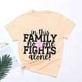 thumbnail image 4 of T-shirt à Manches Courtes Imprimé Lettres Col Rond Cancer du Sein Décontracté à la Mode pour Femmes 1, 4 of 4