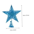 thumbnail image 5 of Gogcaro 8 inch Christmas Blue Star Tree Topper, Battery Powered Glitter Indoor Decor with LED Lights for Xmas Holiday Party Decorations, 5 of 7