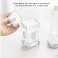 thumbnail image 4 of CAROOTU Makeup Remover Holder with Lid Self-Dispensing Easy Access Clear Cotton Swab, 4 of 5