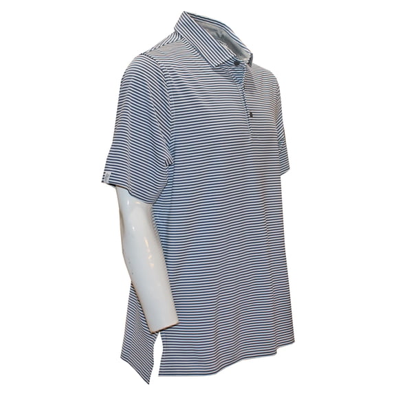 Ashworth Golf Men's Fairway Striped Polo Shirt - Large Oceana/Lunar -