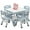 Grey-blue-5 Set(23.6''L x 23.6''W), variant on Toddler Table and 2 Chairs, Height-Adjustable Kids Table and Chairs Set, 23.6''L x 23.6''W Children Activity Table for Boys and Girls Aged 3-8