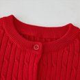 thumbnail image 7 of Cdudpw Girls' Long Sleeve Knitted Cardigan Kids Button Closure Shrug Sweaters Cropped Jacket Tops(M242-Red), 7 of 7
