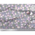 thumbnail image 3 of Soimoi Gray Georgette Viscose Fabric Leaves & Rose Floral Printed Fabric 1 Yard 42 Inch Wide, 3 of 3