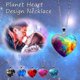 thumbnail image 1 of Ganfancp Sistema Solar Galaxia Doble Cara Cristal Universo Corazón Colgante Collar Rebajas Hoy Liquidación 1 Collar, 1 of 6