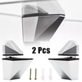 thumbnail image 2 of 2 x Zinc Alloy Adjustable Shelf Clamp Glass Shelf Support Plate Holder Bracket, 2 of 5