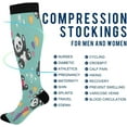 thumbnail image 4 of FREEAMG 1 Pairs Cute Panda Compression Socks for Women Men Knee High Stocking for Running,Athletic,Medical, 4 of 7