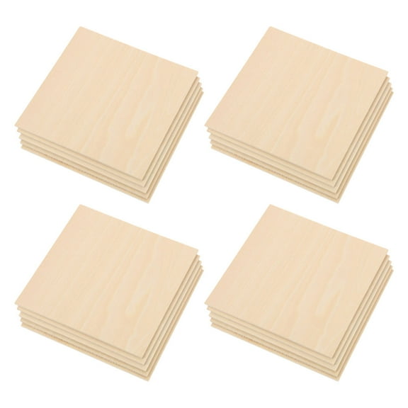 UPOUART 20Pcs Wooden Planks for Crafting Diy Square Pieces 3.93X3.93X0.08In