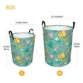thumbnail image 4 of Uemuo Happy Summer Pattern Circular Laundry Hamper Basket with handles,Collapsible laundry basket,Large capacity laundry hamper,Laundry Organizer-Medium, 4 of 8