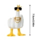 thumbnail image 4 of Escultura Pato Pequeño Con Dedo Resina 7 5 Cm Regalo Escritorio Creativo (corona) Amarillo, 4 of 6