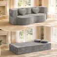 thumbnail image 2 of Bocarali 78.7" Convertible Folding Sofa Bed, Boneless Cloud Couch, Modular Sofa with Pillows, Silver Gray, 2 of 10