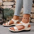 thumbnail image 6 of IWRICH Orthopedic Wedge Sandals for Women Dressy Summer Comfortable Walking Wide Width Sandals Arch Support Ankle Strap Sport Open Toe Platform Footwear White 9.5, 6 of 9