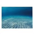 thumbnail image 2 of Ocean Cutting Board, Underwater Shot of an Infinite Sandy Sea Bottom with Clear Water and Waves Art, Decorative Tempered Glass Cutting and Serving Board, Large Size, Navy Beige, by Ambesonne, 2 of 5