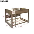 thumbnail image 4 of Queen over Queen Bunk Bed with Storage Cabinets and USB Ports, Queen Size Wooden Bunk Bed Frame with Ladders for Bedroom/Apartroom, Wood, 4 of 9