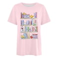 thumbnail image 4 of Trendfront Womens Bookshelf Graphic T Shirts Trendy Tee Pullover Everyday Outfits Oversize Drop Shoulder Crewneck Short Sleeve Loose Fit Tops, 4 of 5