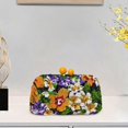 thumbnail image 1 of Bolso de mano con purpurina y diseño retro floral, elegante bolso de mano con lentejuelas para citas en la playa para mujeres, 1 of 10