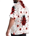 thumbnail image 3 of Seven Starred Ladybird Men's Short Sleeve Hawaiian Print Button Down Beach Shirt, 3 of 6