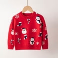 thumbnail image 2 of WIBACKER 1-6T Baby Girl Boy Long Sleeve Christmas Santa Sweater Toddler Kid Crewneck Pullover Knit Tops, 2 of 10