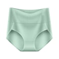 thumbnail image 5 of Panties for Women,High Waist Shaping Control Underwear Seamless Panties Comfortable Breathable Fabric All Day Wear Supportive Everyday Tummy,Womens Underwear,Green,XL, 5 of 5