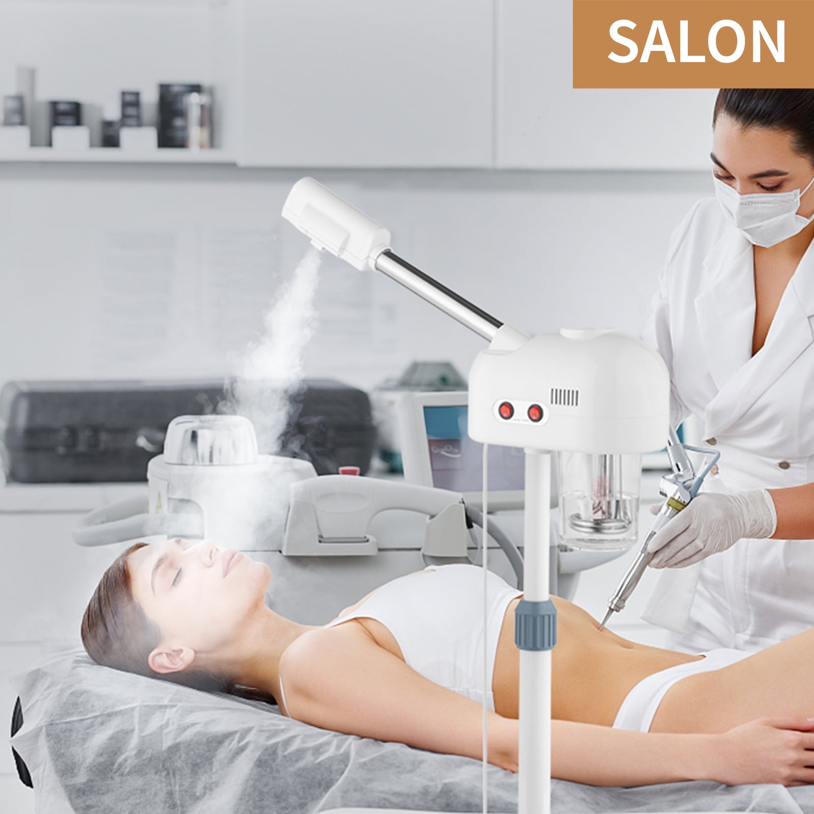 Ktaxon Magnifying Lamp Beauty Salon Spa Facial Steamer 2-in-1