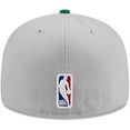 thumbnail image 4 of Men's New Era Gray/Kelly Green Boston Celtics Tip-Off Two-Tone 59FIFTY Fitted Hat, 4 of 6
