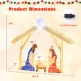 thumbnail image 3 of Costway 4 Ft Lighted Nativity Scene with 272 Warm & Cold White LED Lights, Ground Stakes, 3 of 10