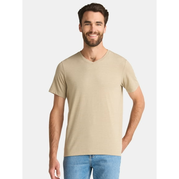 George Men's and Big Men's Lightweight V-Neck Tee with Short Sleeves, Sizes XS-3XL