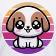 thumbnail image 3 of CafePress - Cute Puppy Dog Retro Sunset T Shirt - Womens Cotton V-Neck T-shirt, 3 of 4