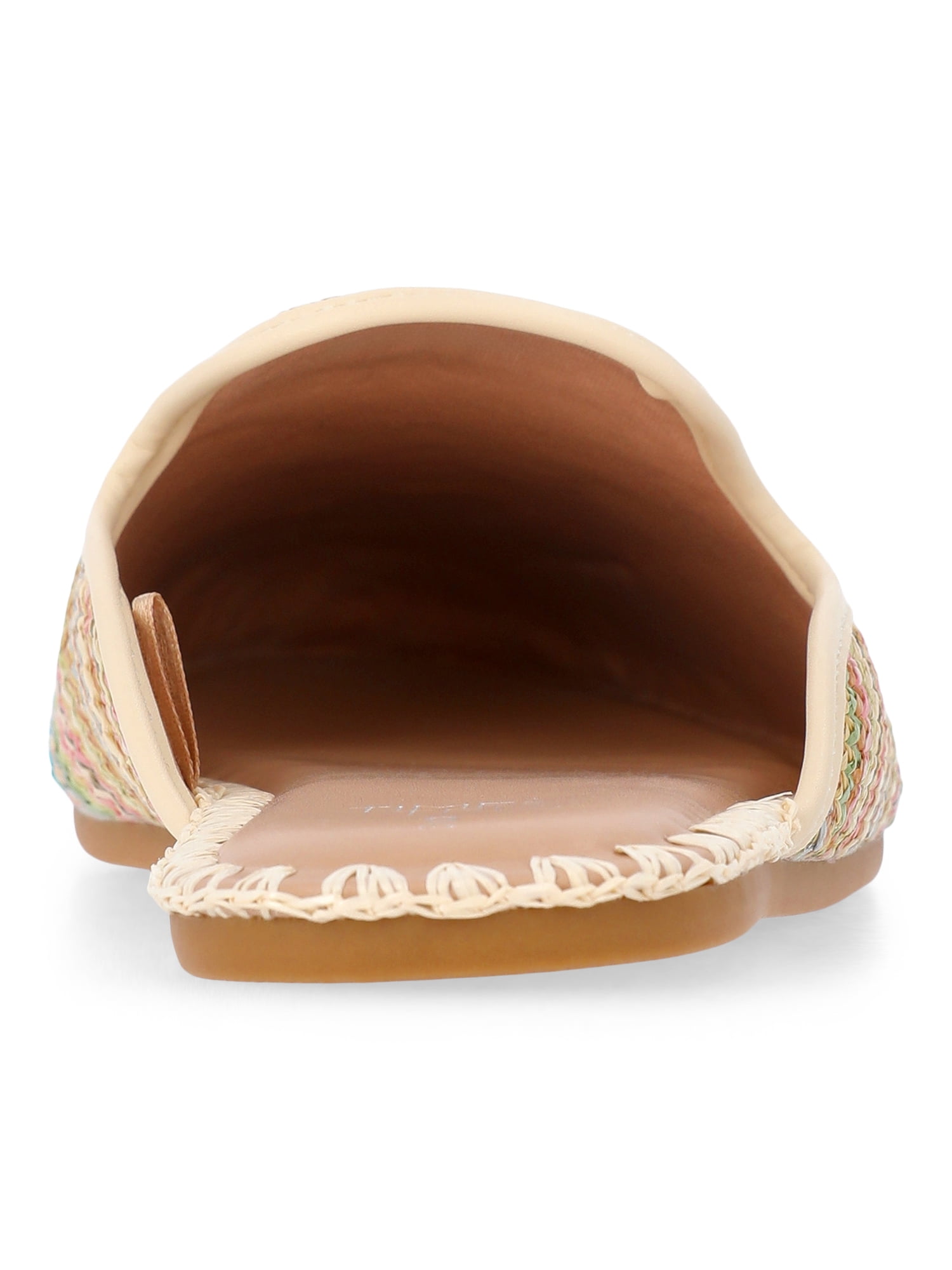 Time and Tru Women's Whipstitch Raffia Mules