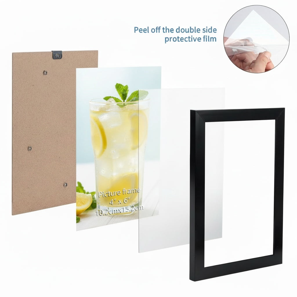 Black 4x6 Picture Frames for Wall Mounted and Tabletop Display, 18 Pack