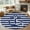 Blue, variant on Area Rug 4x6 Ft, Navy Blue Anchor Nautical Non Slip Area Rugs for Bedroom, Navy Blue Striped Farmhouse Washable Low Pile Indoor Throw Carpet for Home Office Study Room Dining Room Nursery