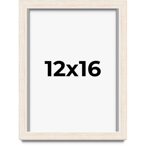 12x16 Shadow Box Frame White | 1.125 Inches Deep Real Wood Rustic Shadowbox Display Frame | UV