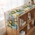 thumbnail image 6 of Rustic Lemon Vases 70 Inch Table Runner, Vintage Botanical Wooden Farmhouse Dresser Scarf Cotton & Linen Tablerunner for Dining/Kitchen Island/Holiday Party Décor 13" x 70", 6 of 9