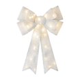 thumbnail image 1 of Colgante de puerta de pared de Navidad Zulema Colgante de lazo grande Plata, 1 of 8