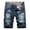 Dark Blue, variant on IROINNID Bermuda for Men Summer Short Micro Inelastic Shorts Zipper Open Five Point Short Half Shorts Jeans,Black