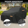 thumbnail image 4 of Unique Bargains Aluminum Full Car Cover Black for Toyota Sienna 206.69"x79.13"x62.99", 4 of 8