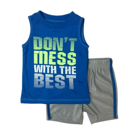 Infant & Toddler Boys Don't Mess With The Best Outfit Tank Shirt & (Best Looking Shoes With Shorts)