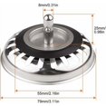 thumbnail image 3 of Tapón para fregadero de cocina, acero inoxidable, 79,3mm, colador universal para fregadero de cocina y baño, paquete de 2, 3 of 5