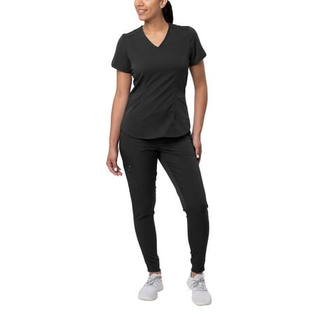 

Adar Pro Modern Athletic Scrub Set For Women - Modern V-Neck Scrub Top & Yoga Jogger Scrub Pants