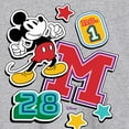 thumbnail image 3 of Disney - Mickey Mouse - Stitched Collegiate Patches - Men's Long Sleeve T-Shirt, 3 of 5